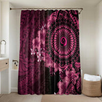 Vanuatu Bathroom Set Hibisus Polynesian Pattern Pink - Polynesian Pride
