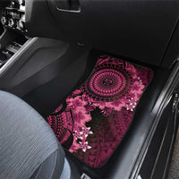 Vanuatu Car Mats Hibisus Polynesian Pattern Pink - Polynesian Pride