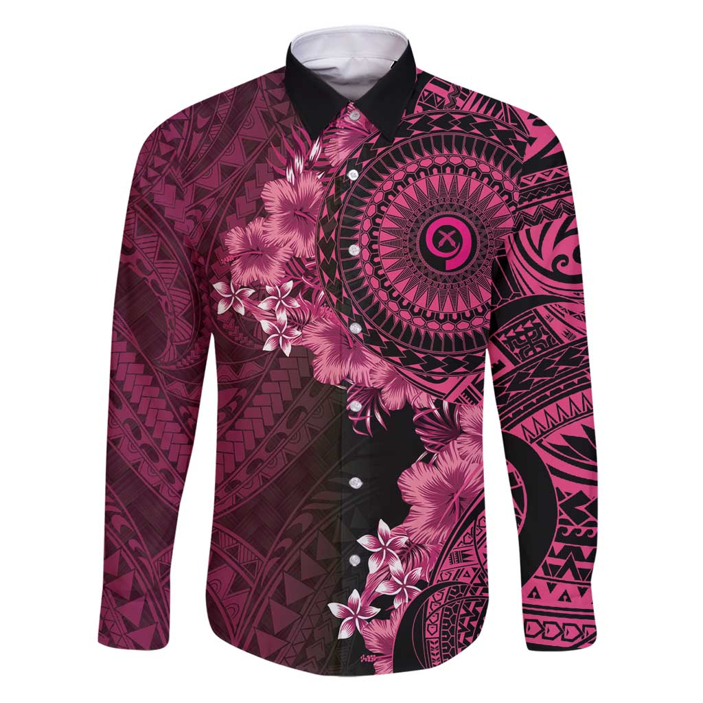 Vanuatu Family Matching Puletasi and Hawaiian Shirt Hibisus Polynesian Pattern Pink - Polynesian Pride