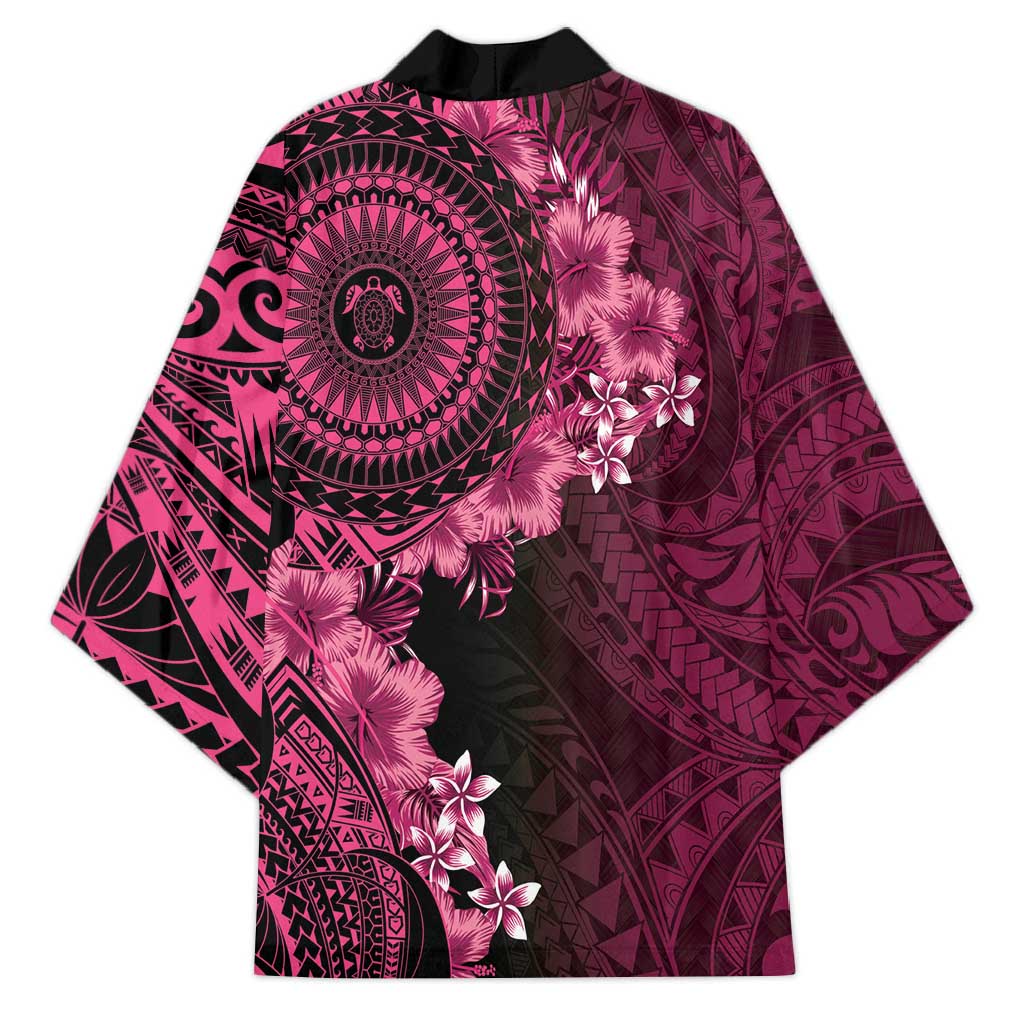 Vanuatu Kimono Hibisus Polynesian Pattern Pink - Polynesian Pride