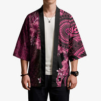 Vanuatu Kimono Hibisus Polynesian Pattern Pink - Polynesian Pride