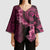 Vanuatu Kimono Sleeve Blouse Hibisus Polynesian Pattern Pink - Polynesian Pride