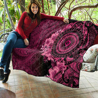 Vanuatu Quilt Hibisus Polynesian Pattern Pink - Polynesian Pride