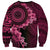 Vanuatu Sweatshirt Hibisus Polynesian Pattern Pink - Polynesian Pride
