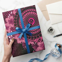 Vanuatu Wrapping Paper Hibisus Polynesian Pattern Pink - Polynesian Pride