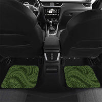 Vanuatu Car Mats Hibisus Polynesian Pattern Green - Polynesian Pride
