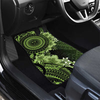 Vanuatu Car Mats Hibisus Polynesian Pattern Green - Polynesian Pride