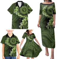 Vanuatu Family Matching Puletasi and Hawaiian Shirt Hibisus Polynesian Pattern Green - Polynesian Pride