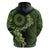 Vanuatu Hoodie Hibisus Polynesian Pattern Green - Polynesian Pride