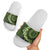 Vanuatu Slide Sandals Hibisus Polynesian Pattern Green - Polynesian Pride