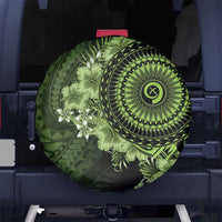 Vanuatu Spare Tire Cover Hibisus Polynesian Pattern Green - Polynesian Pride