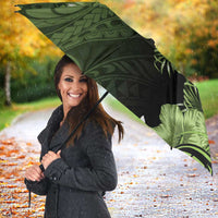 Vanuatu Umbrella Hibisus Polynesian Pattern Green - Polynesian Pride
