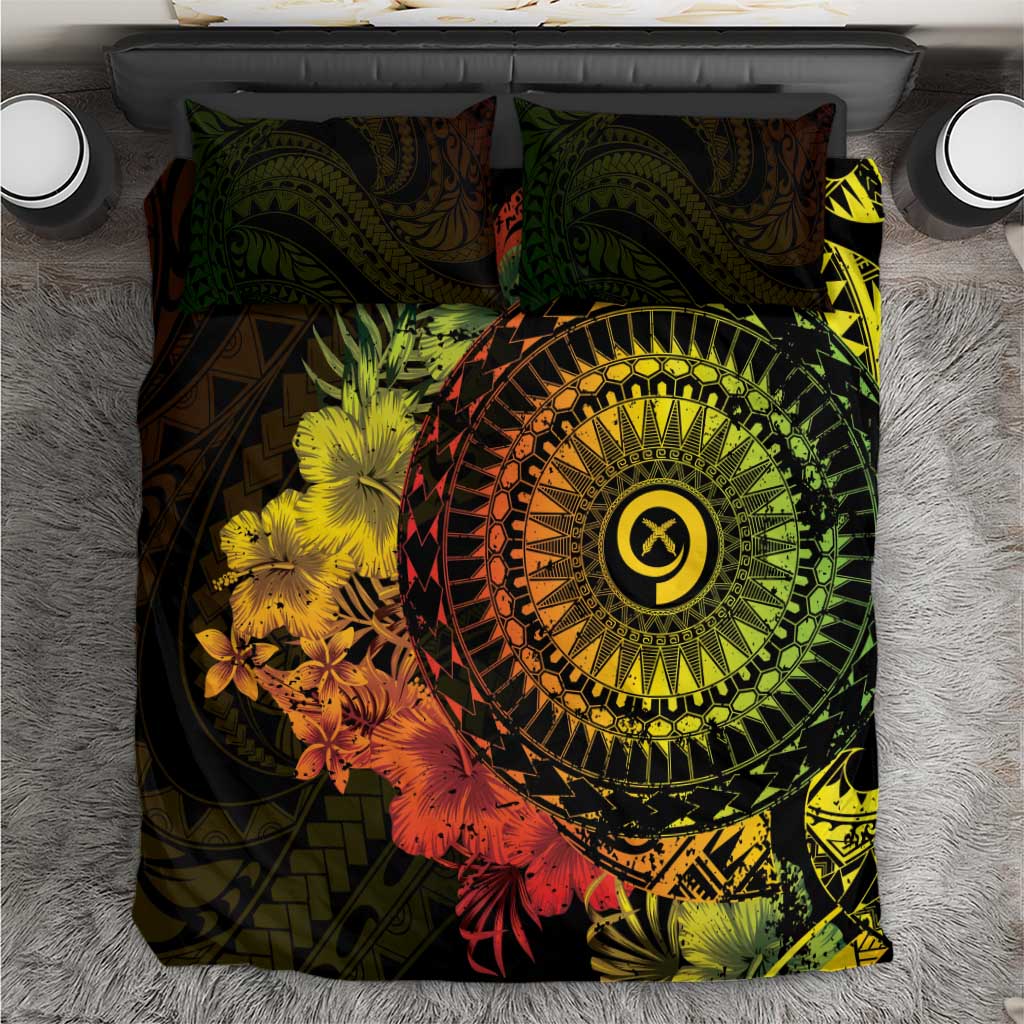 Vanuatu Bedding Set Hibisus Polynesian Pattern Reggae - Polynesian Pride