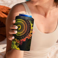 Vanuatu 4 in 1 Can Cooler Tumbler Hibisus Polynesian Pattern Reggae - Polynesian Pride