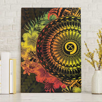 Vanuatu Canvas Wall Art Hibisus Polynesian Pattern Reggae - Polynesian Pride