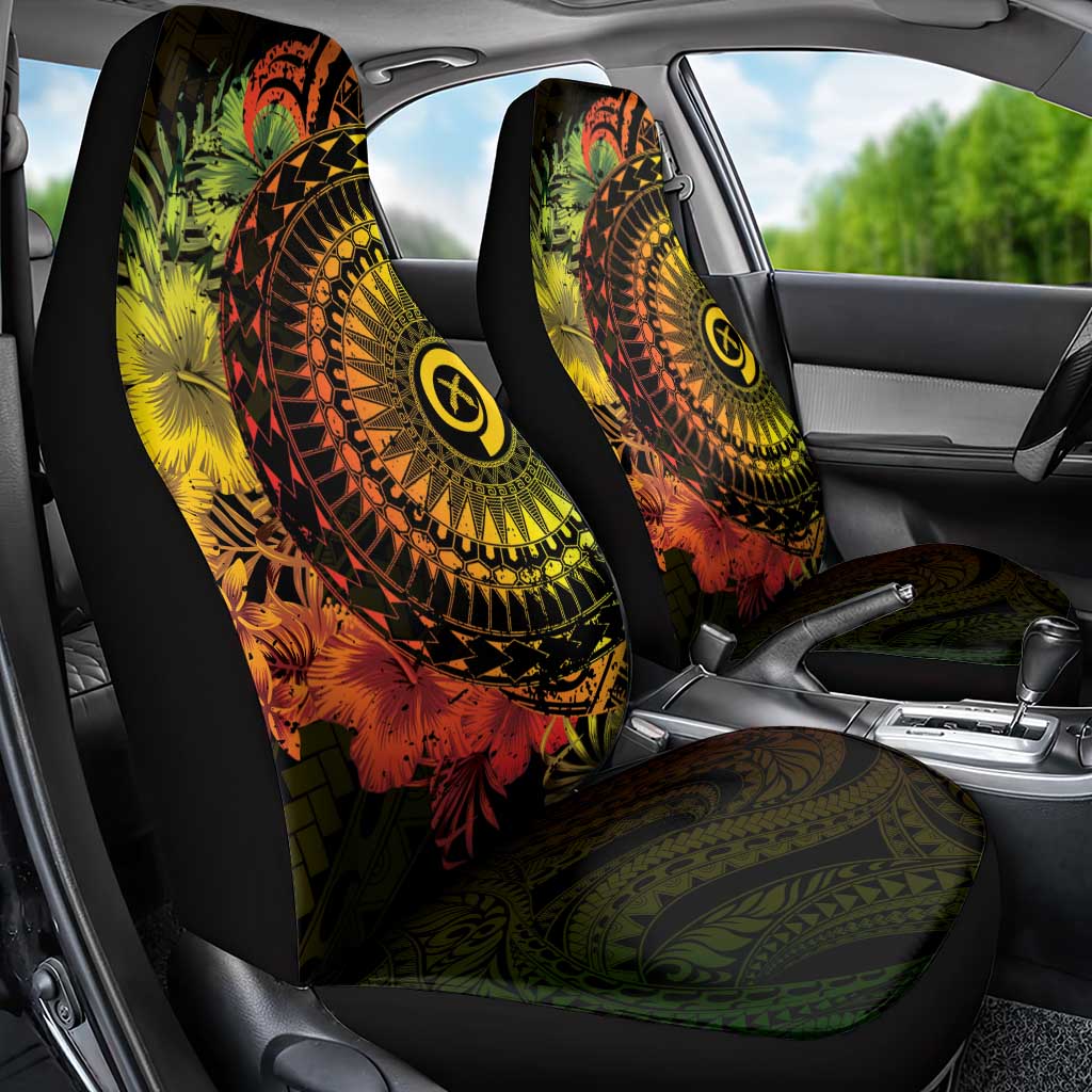Vanuatu Car Seat Cover Hibisus Polynesian Pattern Reggae - Polynesian Pride