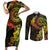 Vanuatu Couples Matching Short Sleeve Bodycon Dress and Long Sleeve Button Shirt Hibisus Polynesian Pattern Reggae - Polynesian Pride