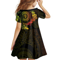 Vanuatu Family Matching Long Sleeve Bodycon Dress and Hawaiian Shirt Hibisus Polynesian Pattern Reggae - Polynesian Pride