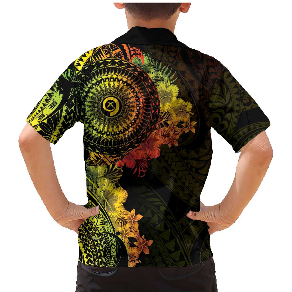 Vanuatu Family Matching Mermaid Dress and Hawaiian Shirt Hibisus Polynesian Pattern Reggae - Polynesian Pride