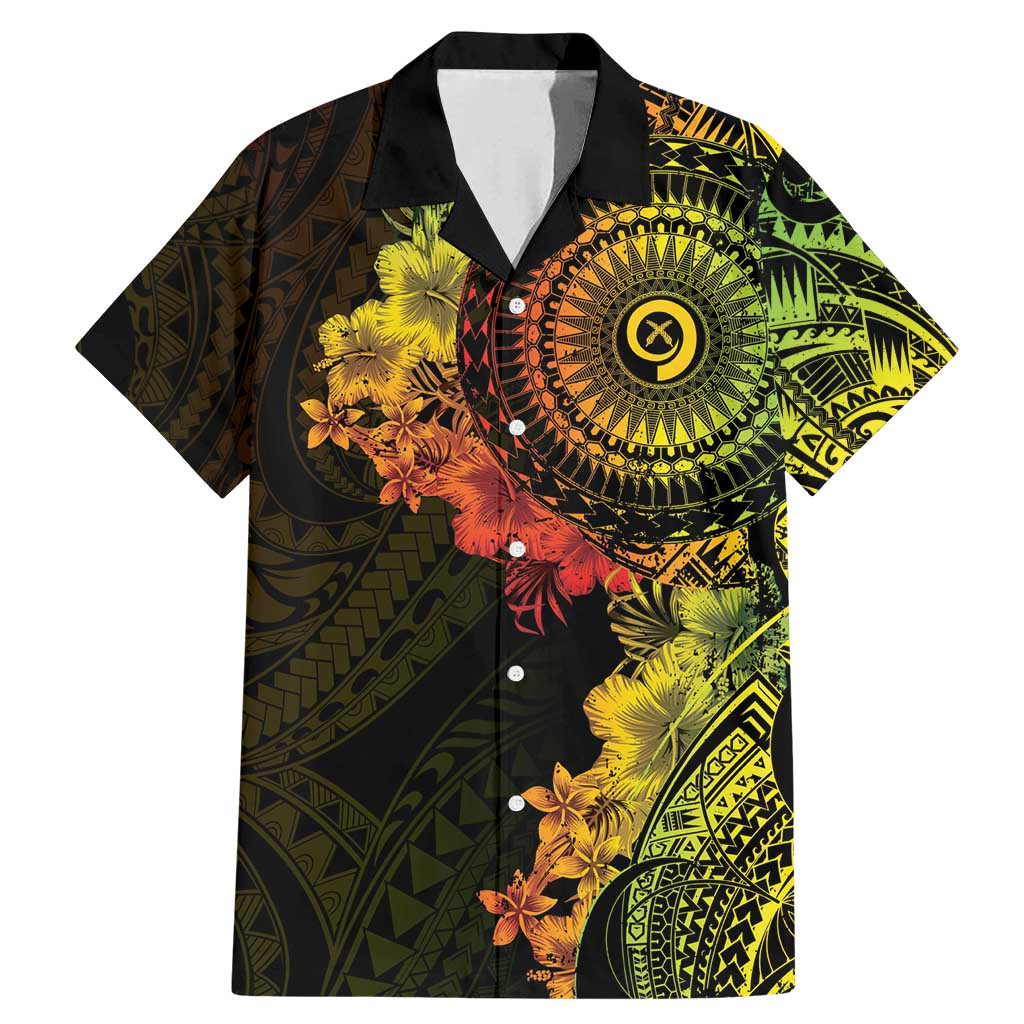 Vanuatu Family Matching Mermaid Dress and Hawaiian Shirt Hibisus Polynesian Pattern Reggae - Polynesian Pride
