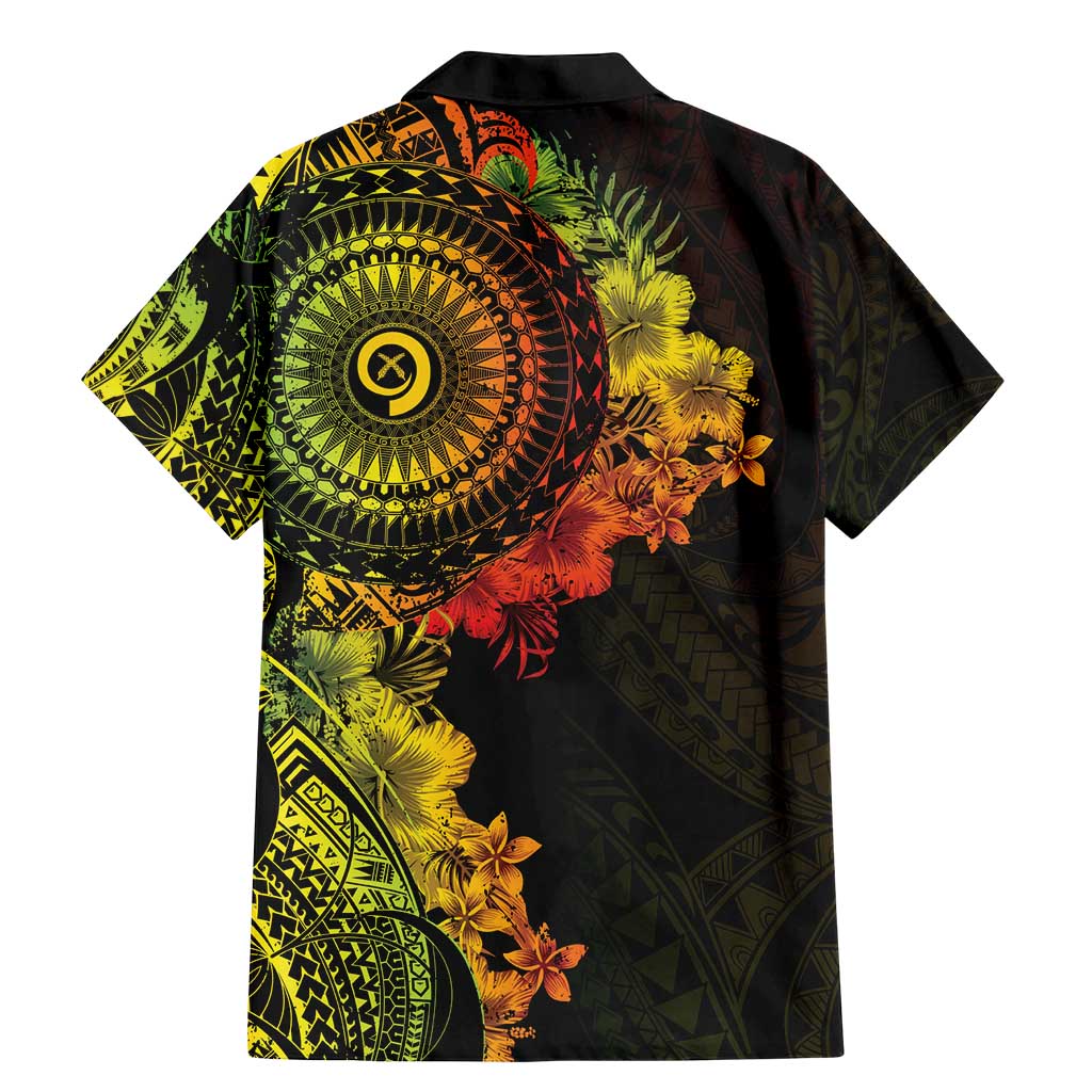 Vanuatu Family Matching Mermaid Dress and Hawaiian Shirt Hibisus Polynesian Pattern Reggae - Polynesian Pride