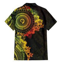 Vanuatu Family Matching Mermaid Dress and Hawaiian Shirt Hibisus Polynesian Pattern Reggae - Polynesian Pride