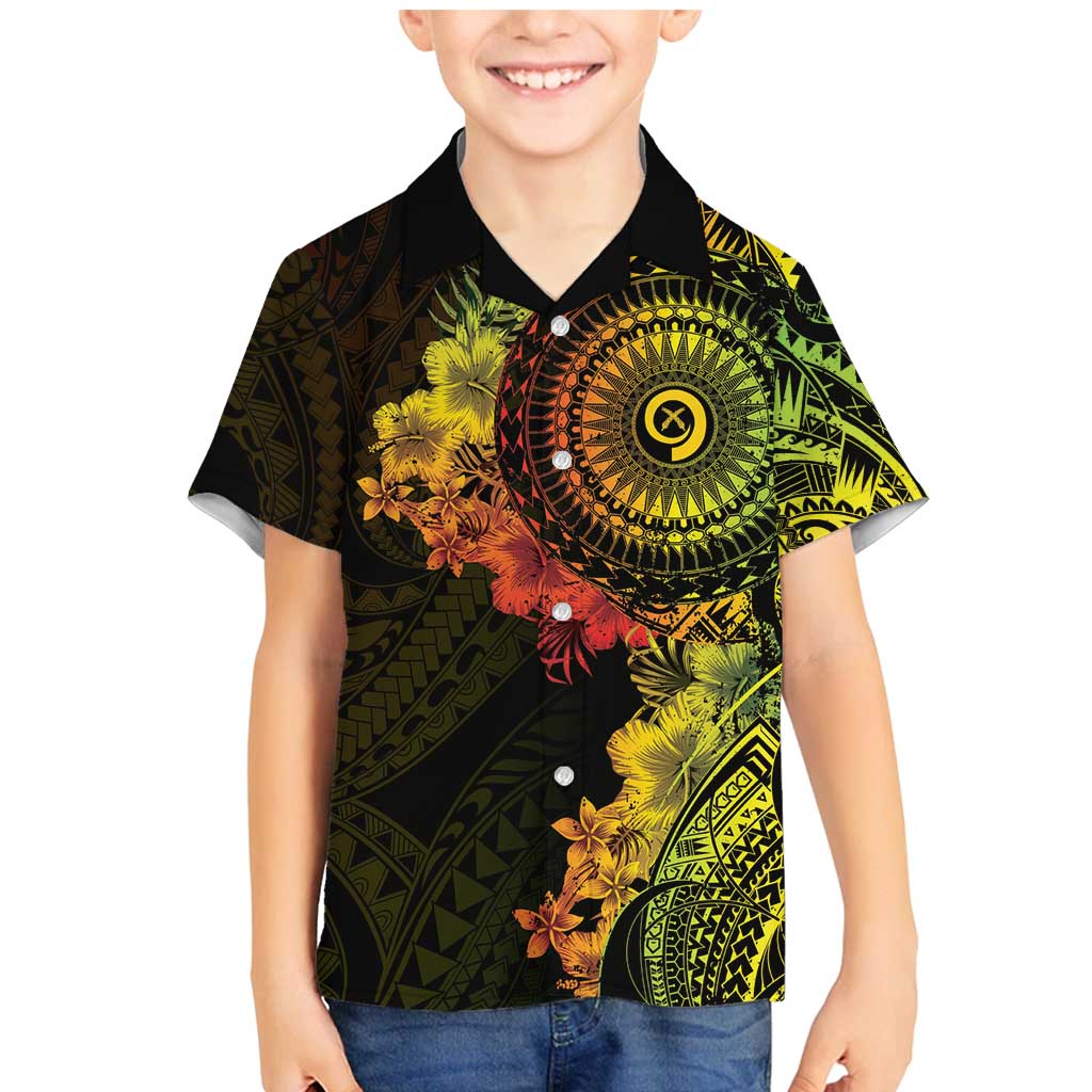 Vanuatu Family Matching Mermaid Dress and Hawaiian Shirt Hibisus Polynesian Pattern Reggae - Polynesian Pride
