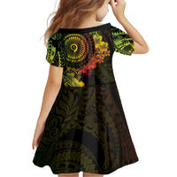 Vanuatu Family Matching Off Shoulder Maxi Dress and Hawaiian Shirt Hibisus Polynesian Pattern Reggae - Polynesian Pride