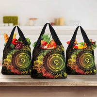 Vanuatu Grocery Bag Hibisus Polynesian Pattern Reggae - Polynesian Pride