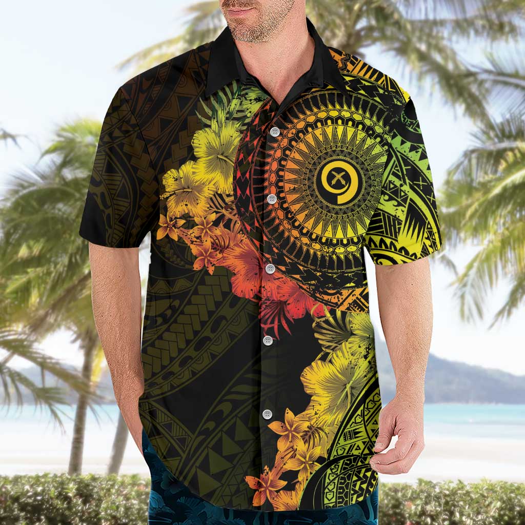 Vanuatu Hawaiian Shirt Hibisus Polynesian Pattern Reggae - Polynesian Pride