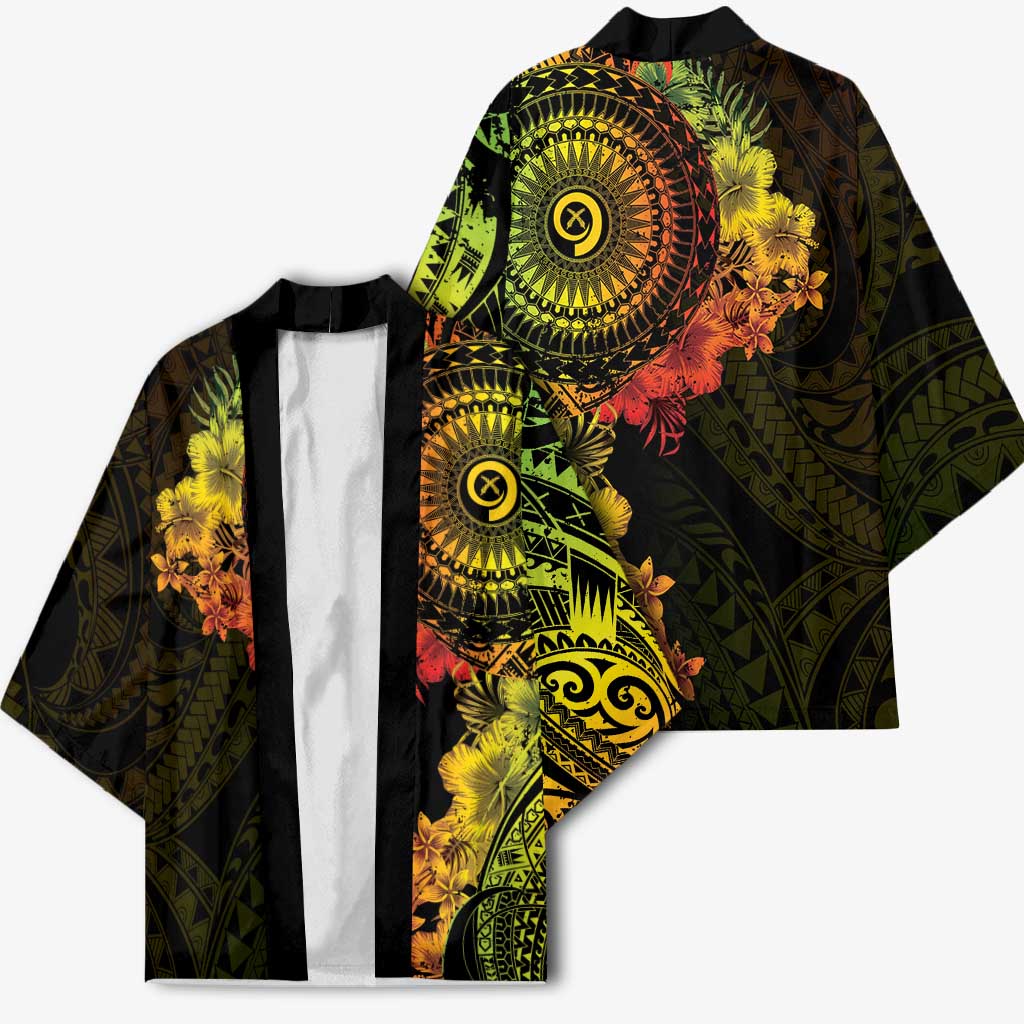 Vanuatu Kimono Hibisus Polynesian Pattern Reggae - Polynesian Pride