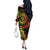 Vanuatu Off The Shoulder Long Sleeve Dress Hibisus Polynesian Pattern Reggae - Polynesian Pride