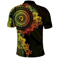 Vanuatu Polo Shirt Hibisus Polynesian Pattern Reggae - Polynesian Pride