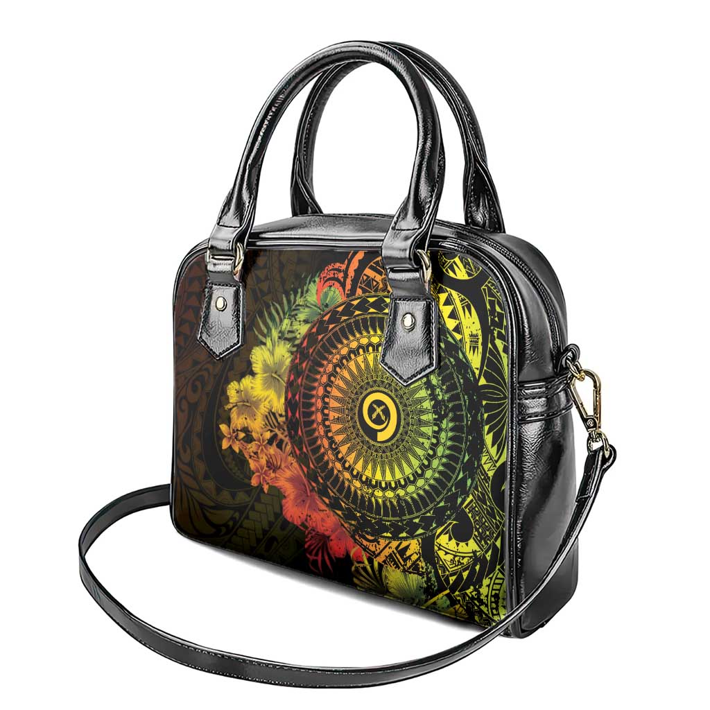 Vanuatu Shoulder Handbag Hibisus Polynesian Pattern Reggae - Polynesian Pride