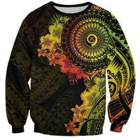 Vanuatu Sweatshirt Hibisus Polynesian Pattern Reggae - Polynesian Pride