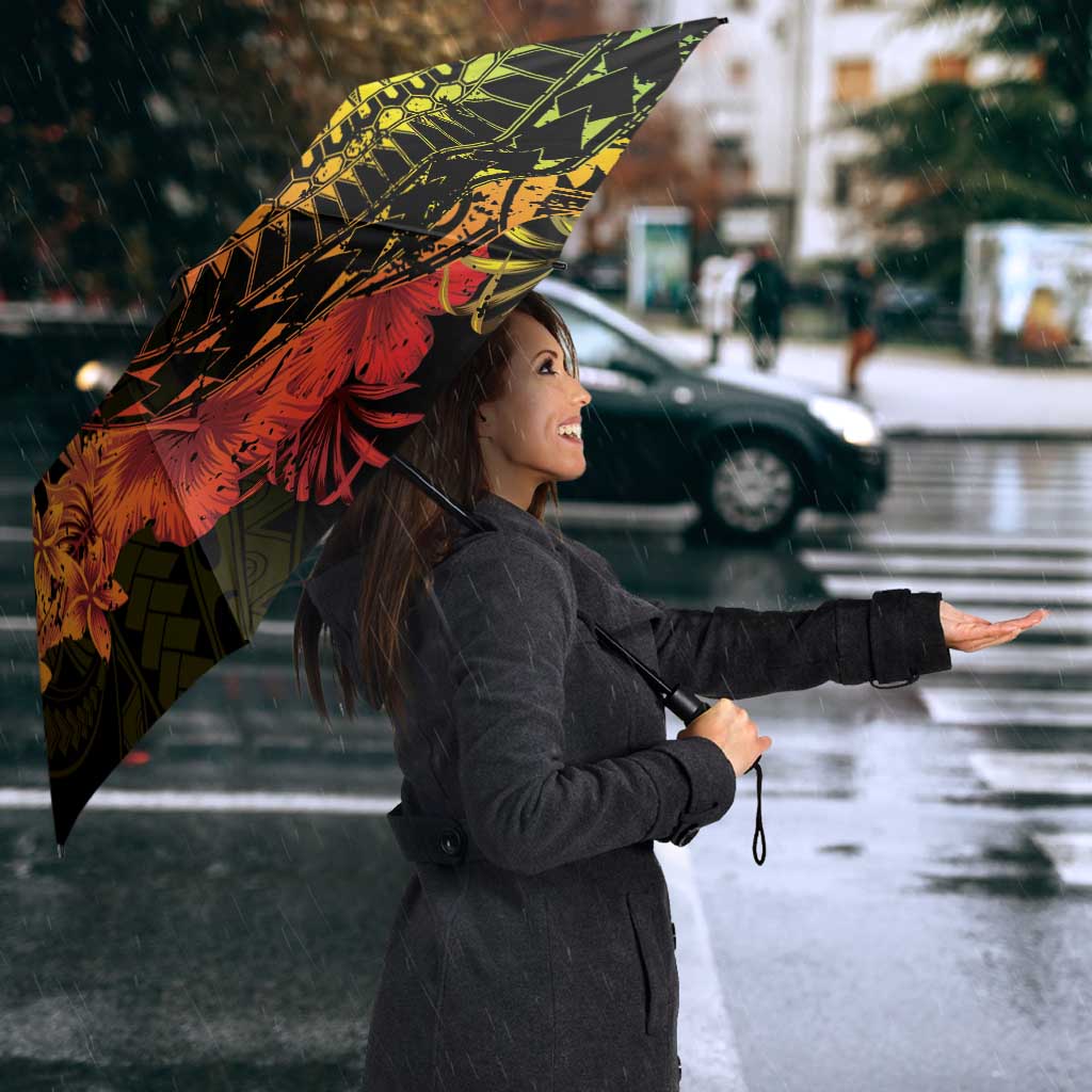 Vanuatu Umbrella Hibisus Polynesian Pattern Reggae - Polynesian Pride