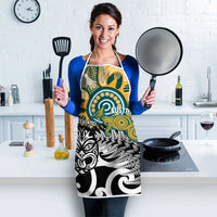 New Zealand Australia Rugby Apron Wallabies Aboriginal All Black Maori Tiki Together - Polynesian Pride