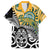 New Zealand Australia Rugby Custom Family Matching Tank Maxi Dress and Hawaiian Shirt Wallabies Aboriginal All Black Maori Tiki Together - Polynesian Pride