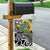 New Zealand Australia Rugby Garden Flag Wallabies Aboriginal All Black Maori Tiki Together - Polynesian Pride