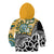 New Zealand Australia Rugby Custom Kid Hoodie Wallabies Aboriginal All Black Maori Tiki Together - Polynesian Pride
