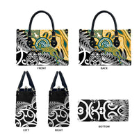 New Zealand Australia Rugby Leather Bag Wallabies Aboriginal All Black Maori Tiki Together - Polynesian Pride