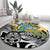 New Zealand Australia Rugby Round Carpet Wallabies Aboriginal All Black Maori Tiki Together - Polynesian Pride