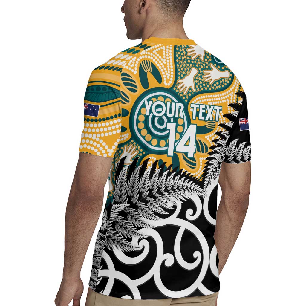 New Zealand Australia Rugby Custom Rugby Jersey Wallabies Aboriginal All Black Maori Tiki Together - Polynesian Pride