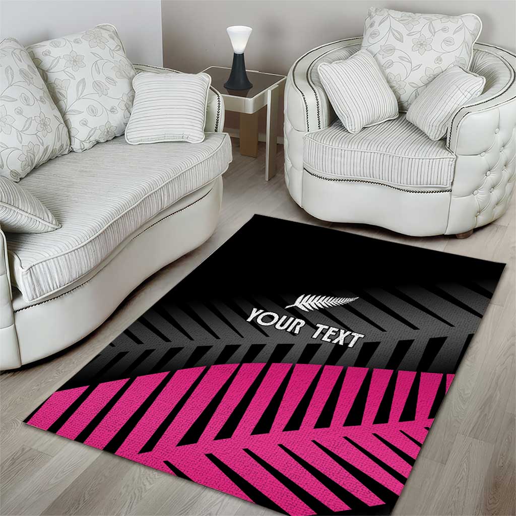 New Zealand Silver Fern Rugby Custom Area Rug 2025 All Black Go Champions - Polynesian Pride