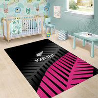 New Zealand Silver Fern Rugby Custom Area Rug 2025 All Black Go Champions - Polynesian Pride