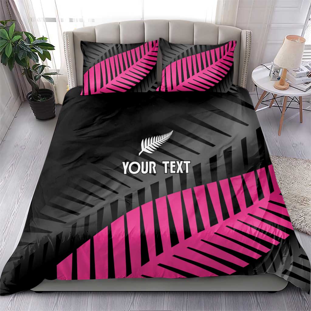 New Zealand Silver Fern Rugby Custom Bedding Set 2025 All Black Go Champions - Polynesian Pride