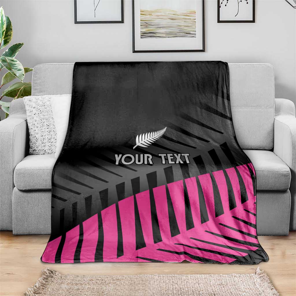 New Zealand Silver Fern Rugby Custom Blanket 2025 All Black Go Champions - Polynesian Pride