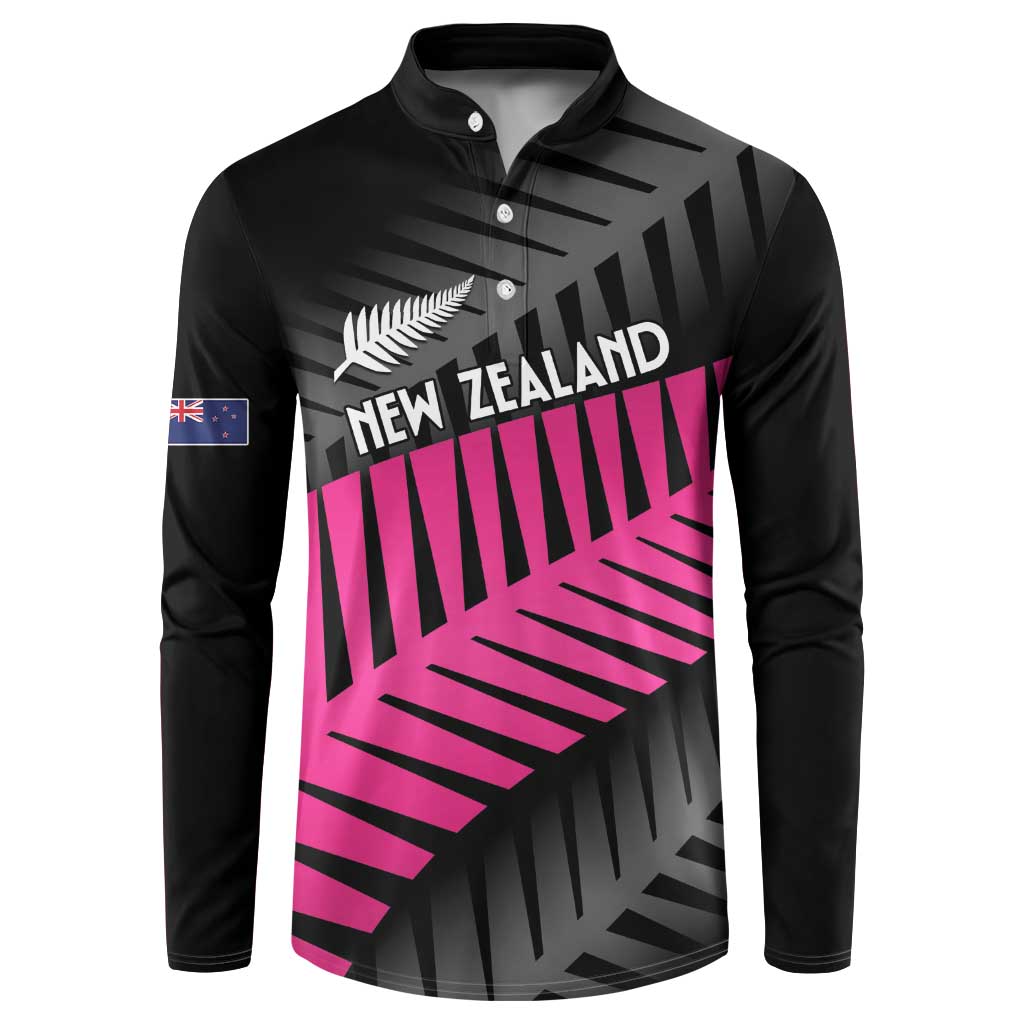 New Zealand Silver Fern Rugby Custom Button Sweatshirt 2025 All Black Go Champions - Polynesian Pride