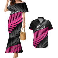 New Zealand Silver Fern Rugby Custom Couples Matching Mermaid Dress and Hawaiian Shirt 2025 All Black Go Champions - Polynesian Pride