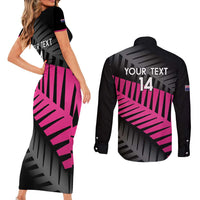 New Zealand Silver Fern Rugby Custom Couples Matching Short Sleeve Bodycon Dress and Long Sleeve Button Shirt 2025 All Black Go Champions - Polynesian Pride
